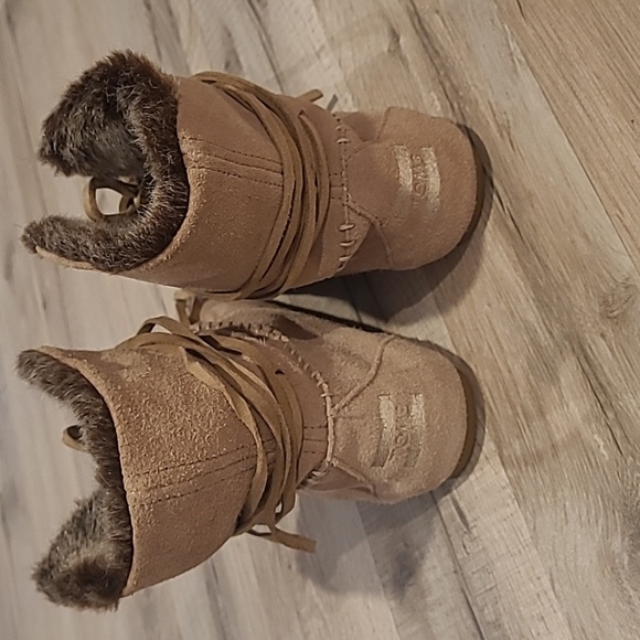 Toms Zahara Suede Ankle Booties Moccasin Women US 6 - Picture 3 of 9